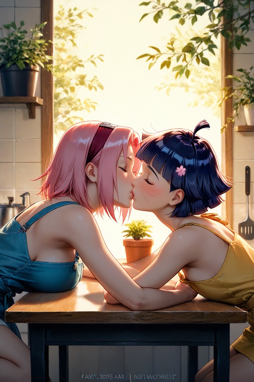 Sakura Haruno, The Lighting Is Warm, In A Cozy Hentai AI Porn