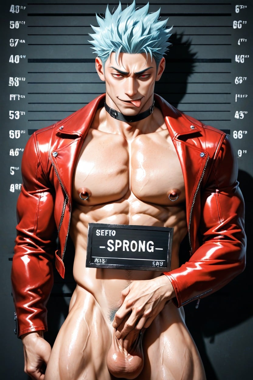 Mugshot, Slouch, Wide Shoulders AI Gay Porn