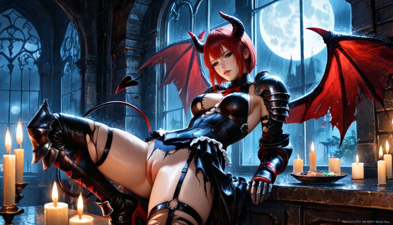 Moon, Interior, Succubus Porno IA