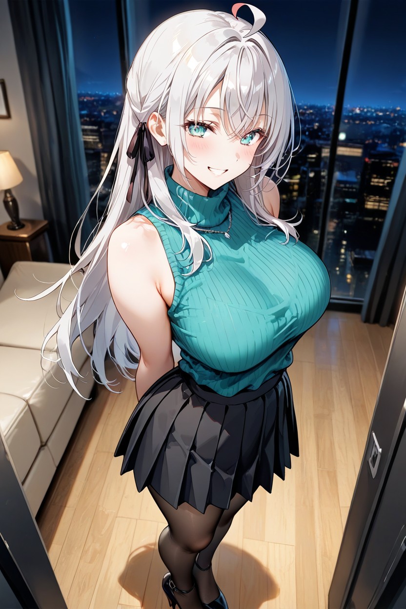 Feet Together, Stand Straight, Black Tights Hentai AI Porn