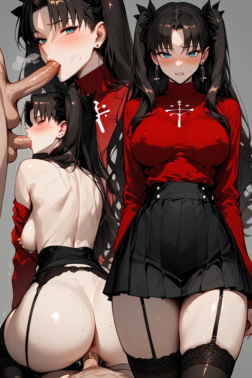 Rounded Ass, Garter Belt, Trembling Hentai AI Porn