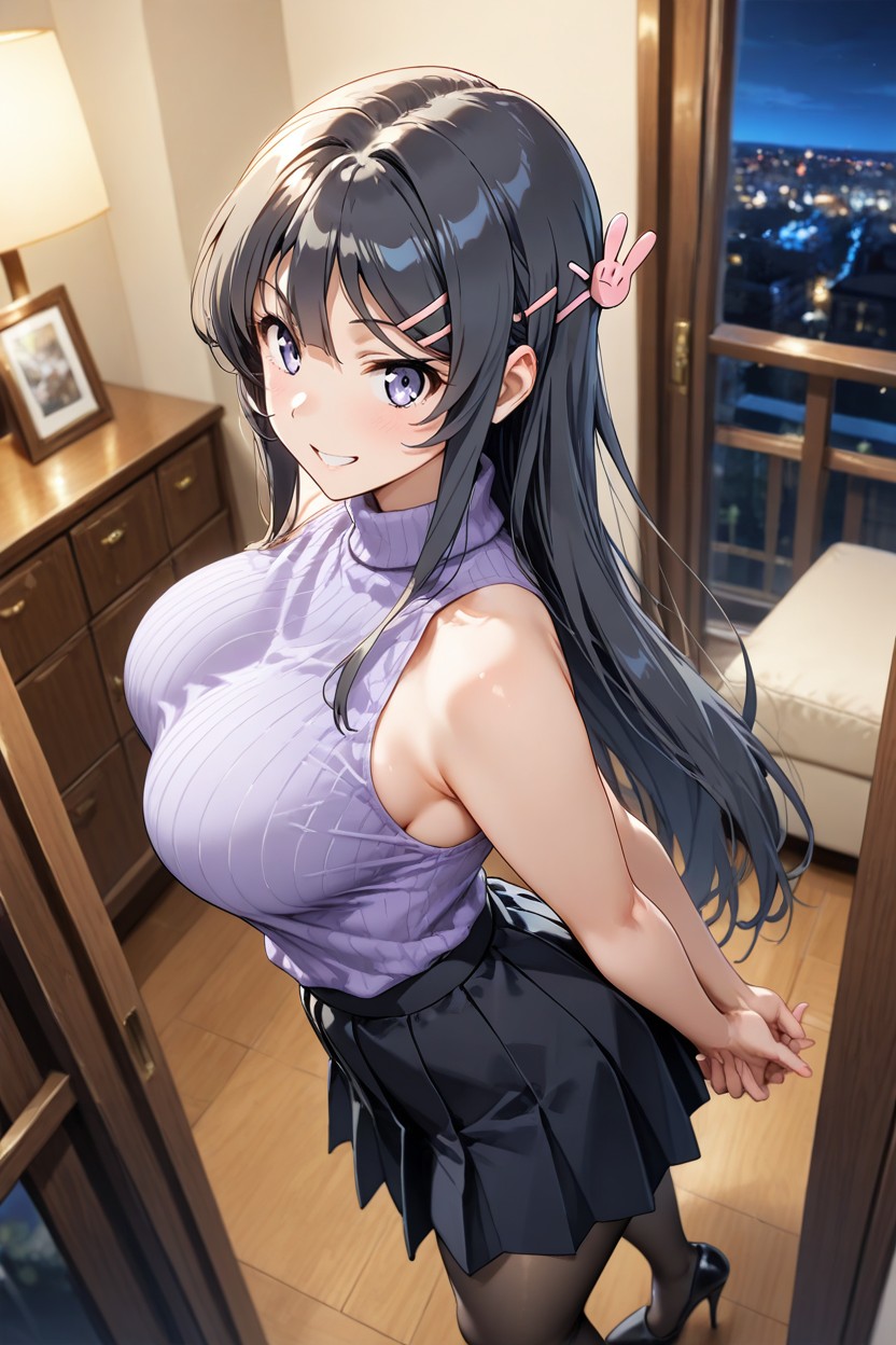 Mai Sakurajima, Curvy Body, Firm Breasts Hentai AI Porn