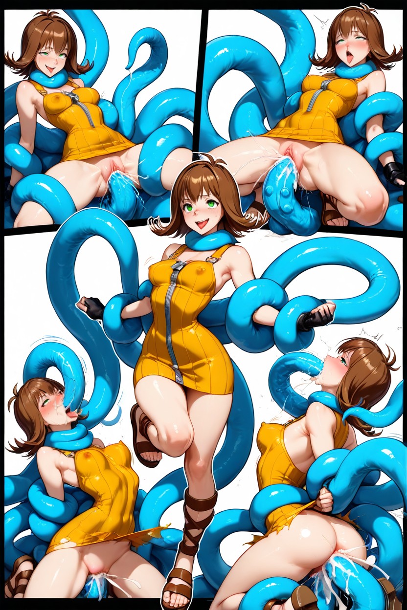 Green Eyes, Ultraskinny, Consistent Outfit Hentai AI Porn