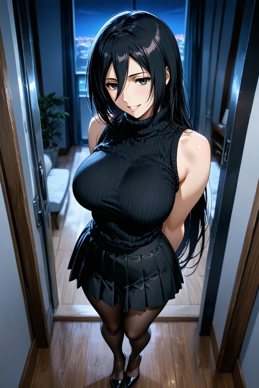 Close To The Breasts, Stand Straight, View Side Hentai AI Porn