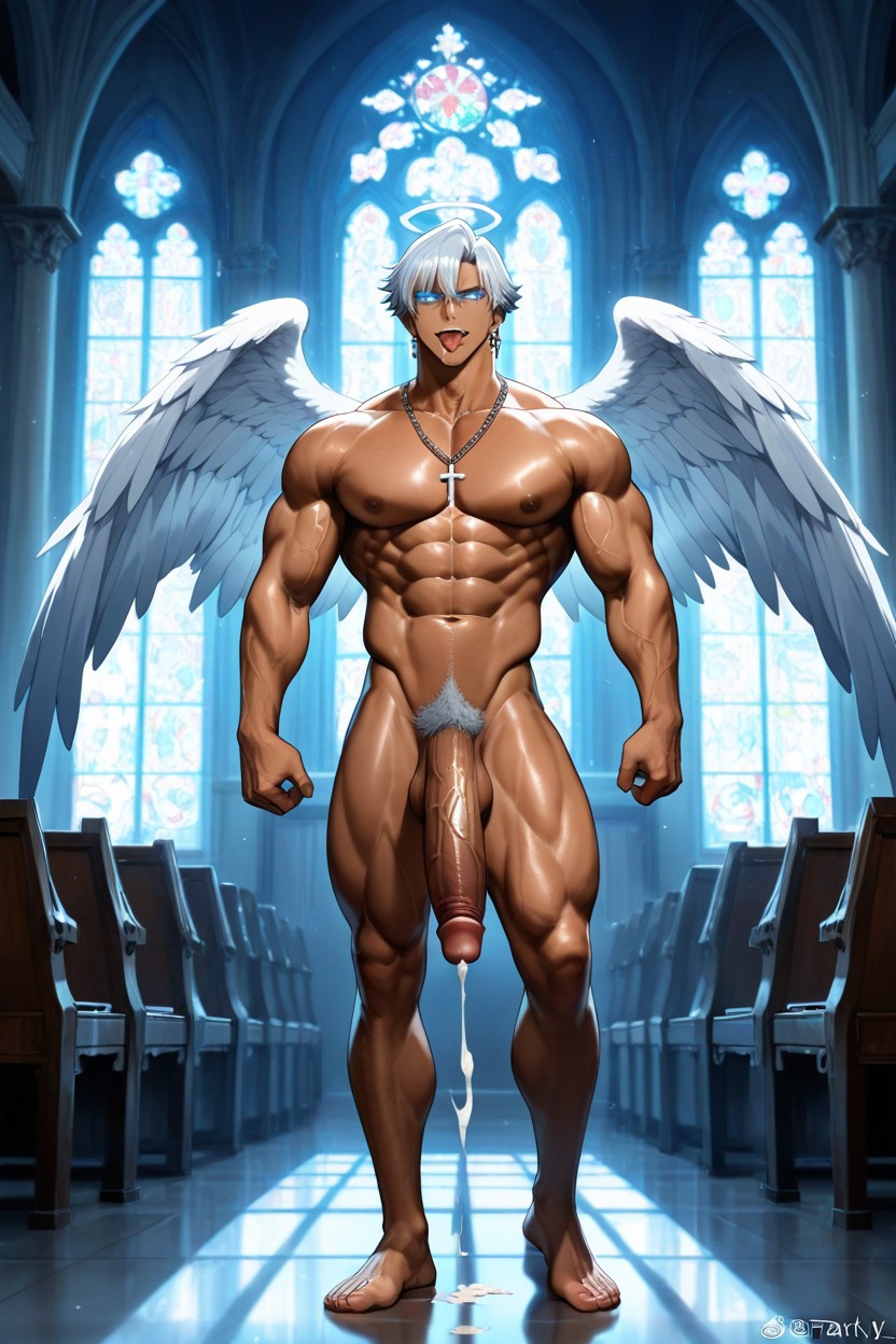 Angel, Muscular, Nude AI Gay Porn