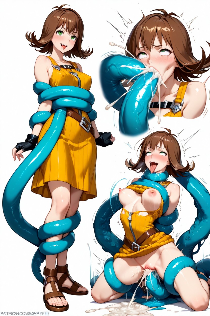 Abundant Motion Lines, Selphie Tilmitt From Final Fantasy, Erect Nipples Under Outfit Hentai IA