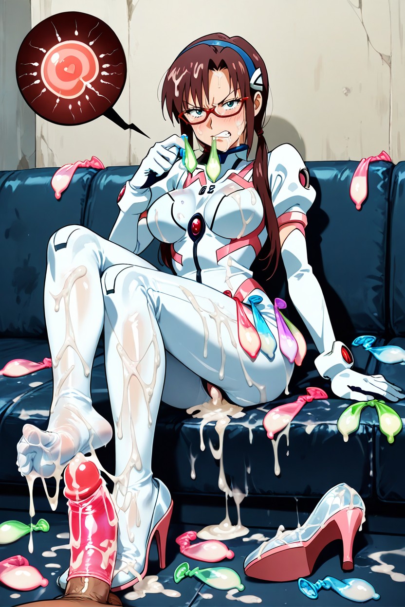 Cum On Hair, Style Anime, Oiled Body Hentai AI Porn