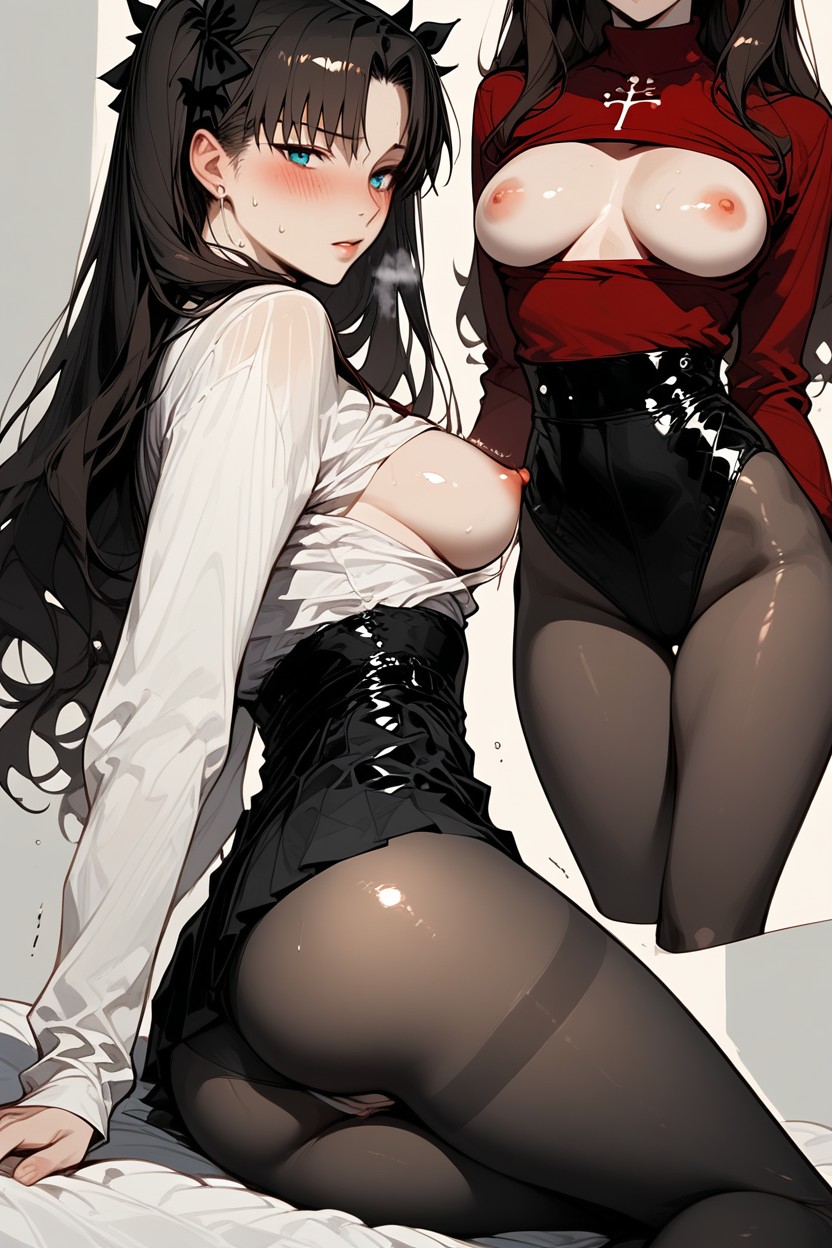 Focus On Ass, Side View, Exposed Breast Hentai AI Porn