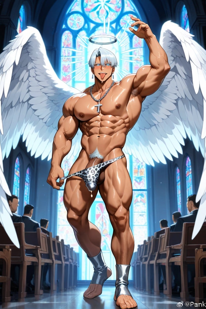 Angel, Cumshot, Solo AI Gay Porn