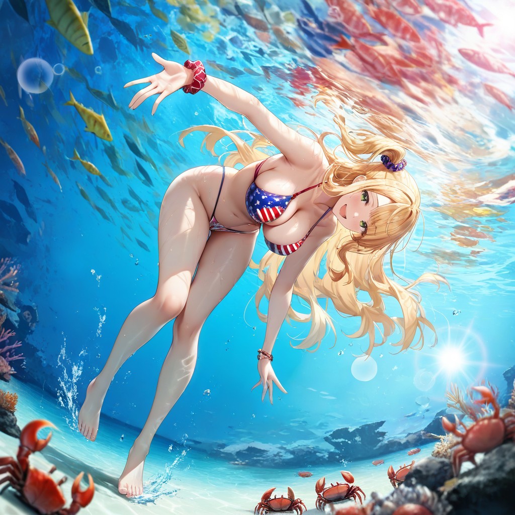 Detailed, Many Kinds Of Fish Around, Standing Hentai AI Porn