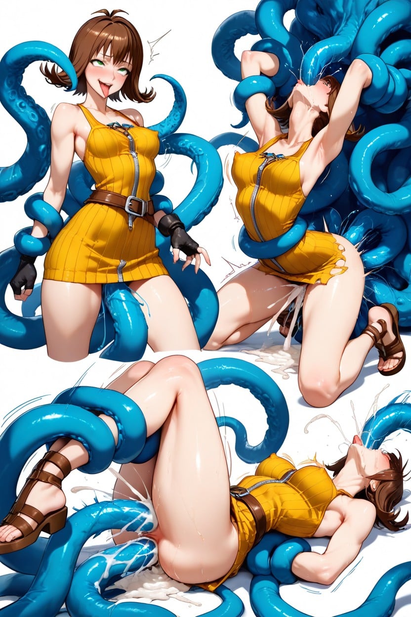 Ultraskinny, Green Eyes, Heavily Hentai AI Porn