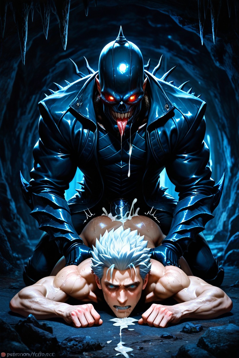 Human Bottom, Motion Lines, Handsome Warrior Fucked By Monster AI Gay Porn