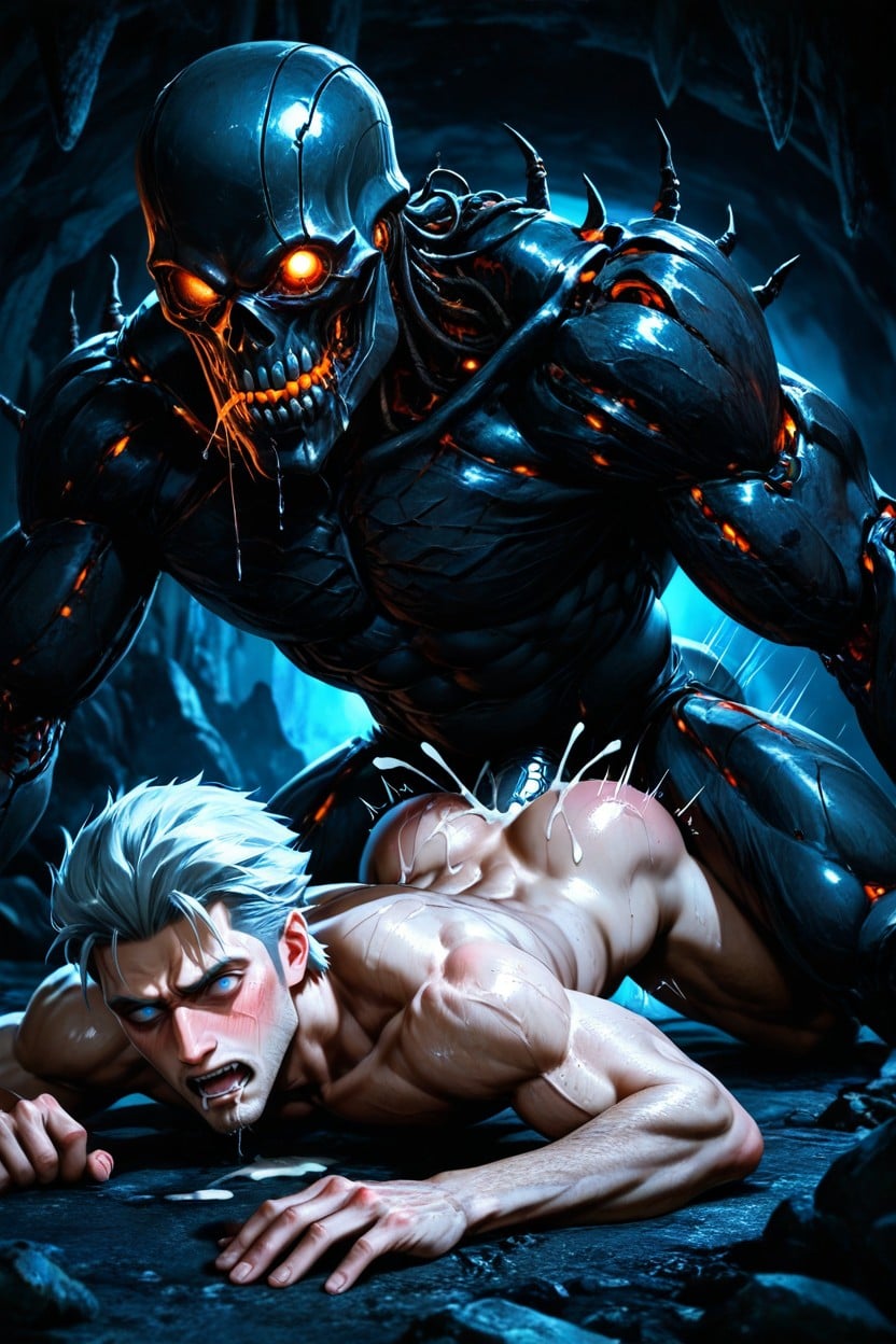 Chains, Motion Lines, Monster Bigger Than Human AI Gay Porn