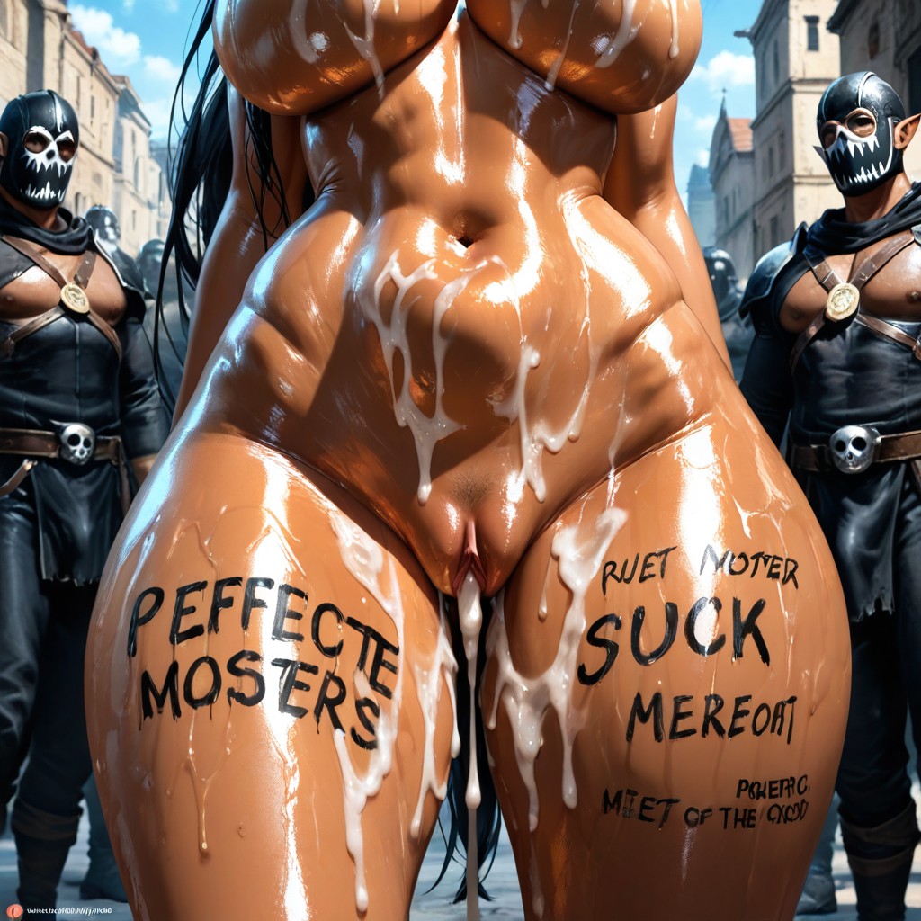 Used, Collar, Oiled Skin AI Porn