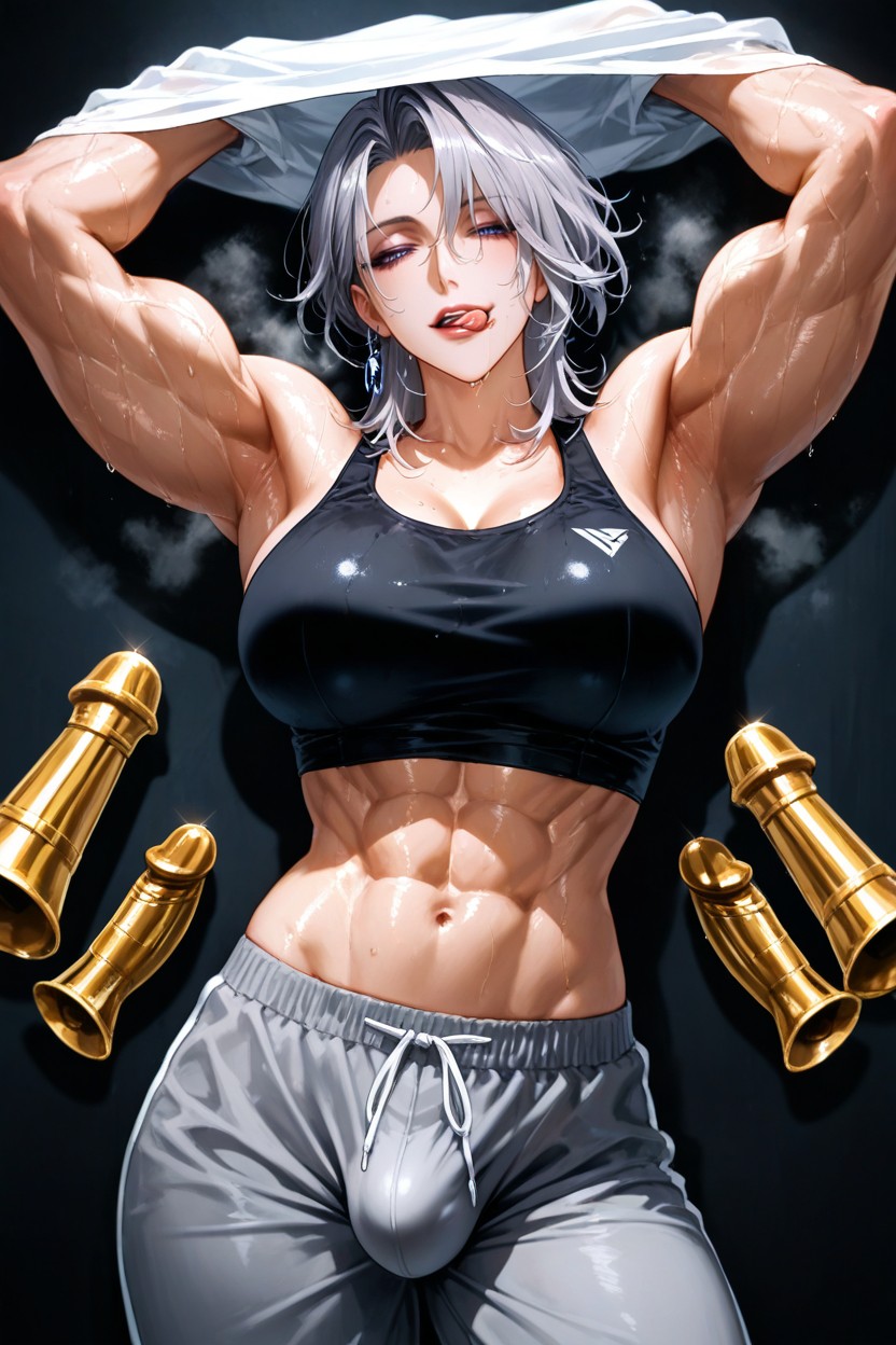 Dark Skin, Abs, Sweaty Hentai AI Porn