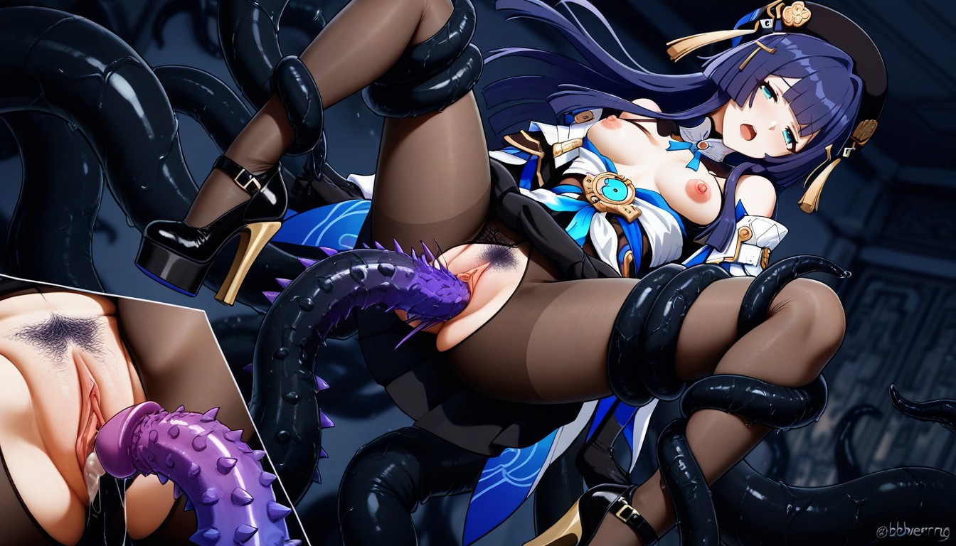 Skinny, Nipples Visible, Long Legs Hentai AI Porn