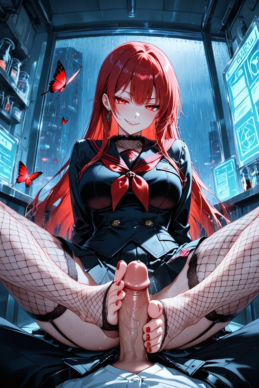 Straight Hair, Vagina, Rounded Butt Hentai AI Porn