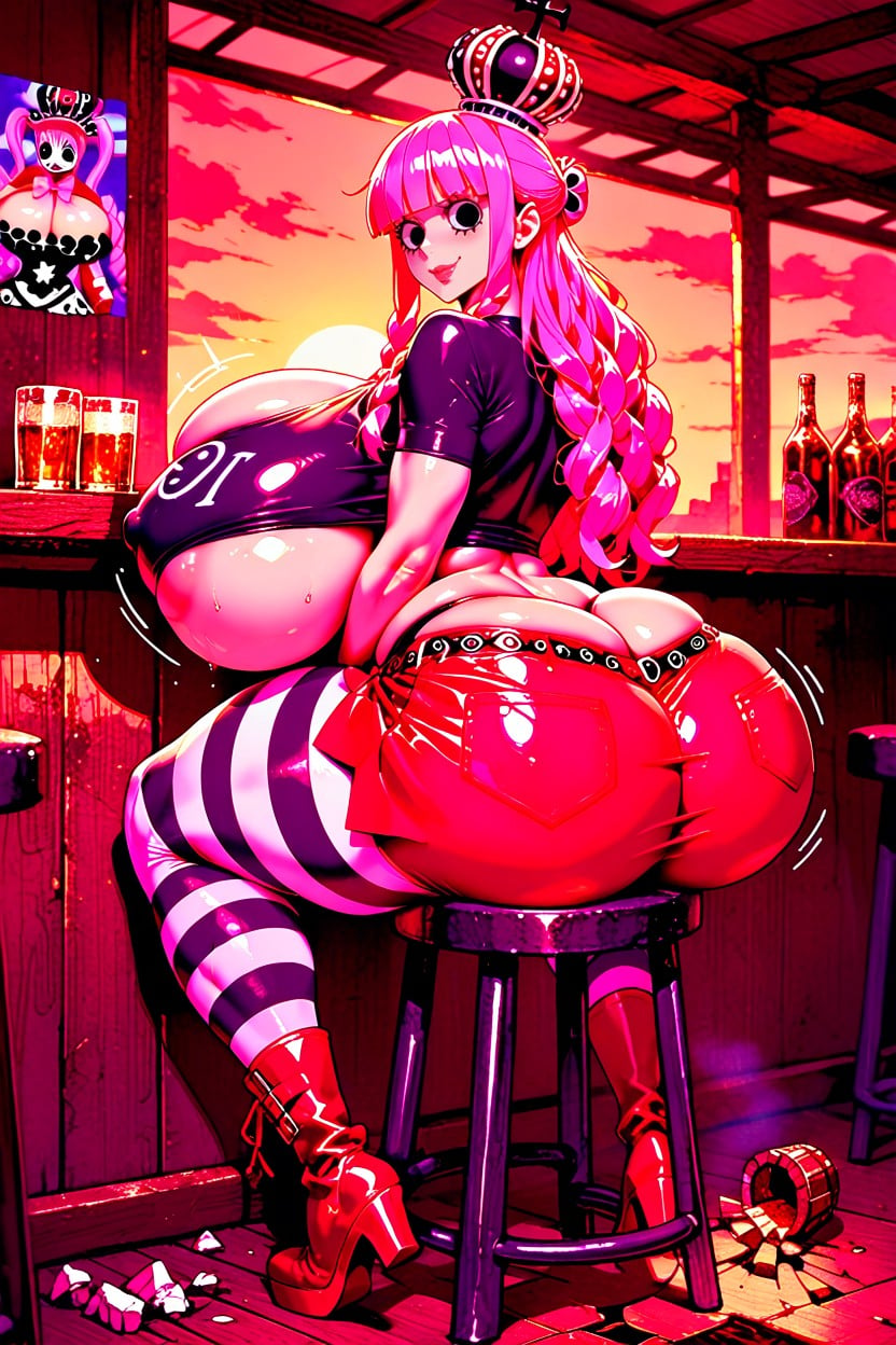 Perfect Accurate Face, Extreme Thick Plump Figure, Gigantic Colossal Breasts AI Porn