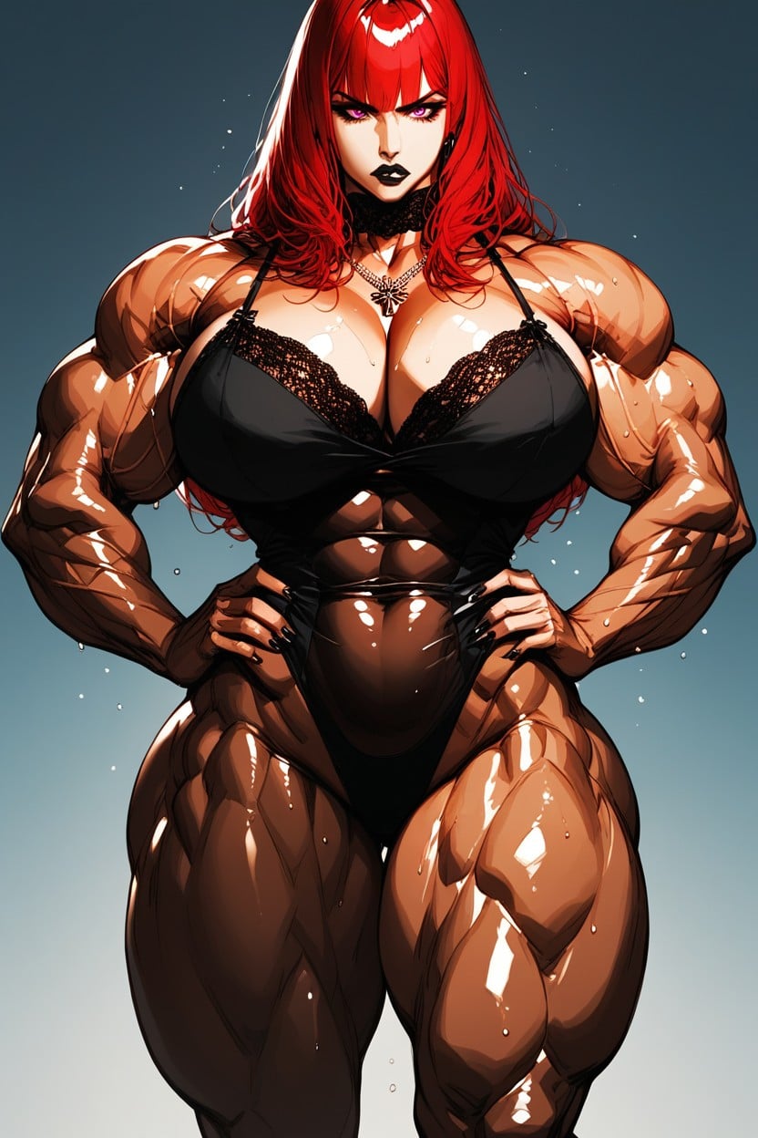 Well Developed Vessels, Bare, Huge Latissimus Dorsi MILF AI Porn
