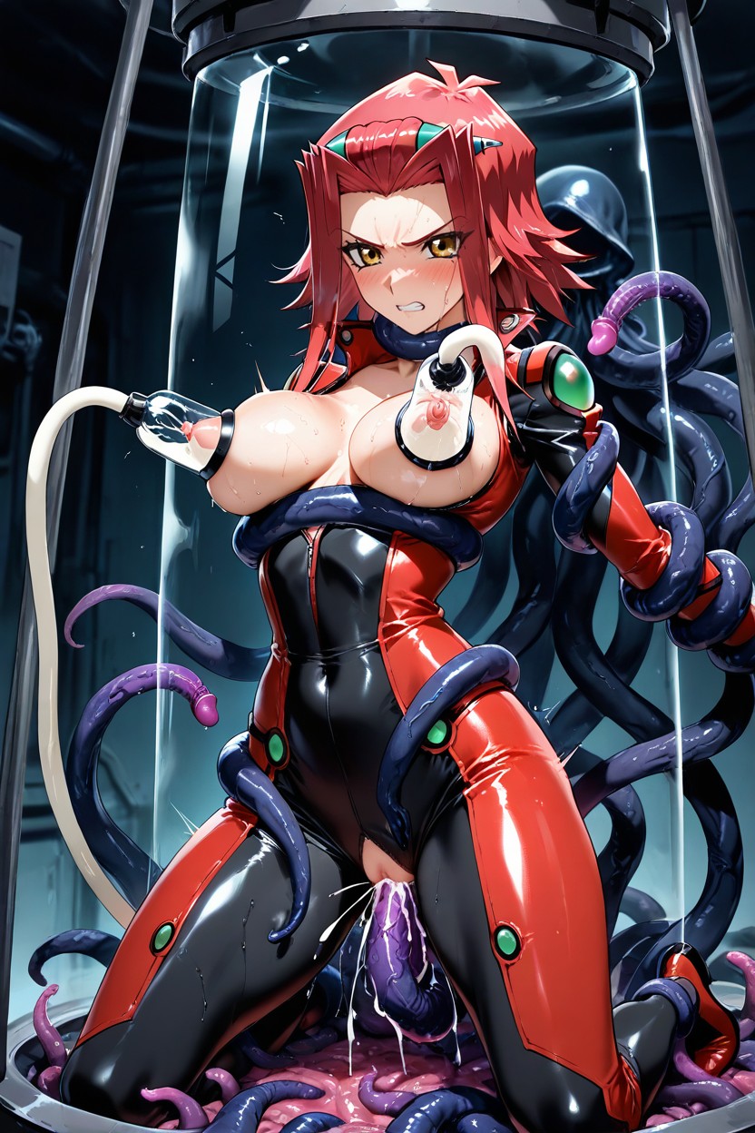 Milking, Medium Breasts, Sex With Tentacles Hentai AI Porn