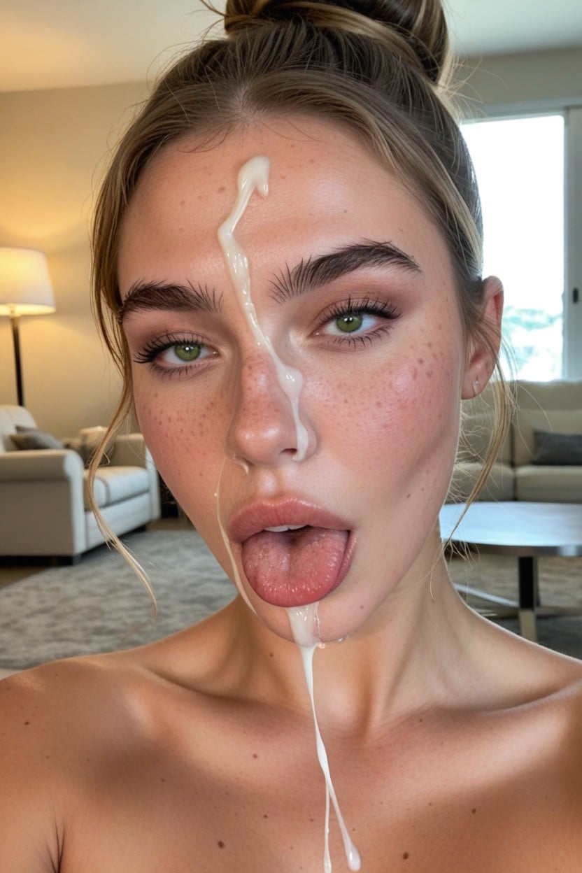 Orgasm, Freckles On Face, Embarrassed AI Porn