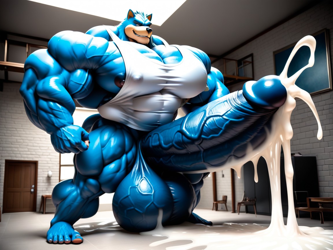 Hyper Massive Enormous Giga Cock, Muscle Bigger Than House, Biggest Furry AI Porn