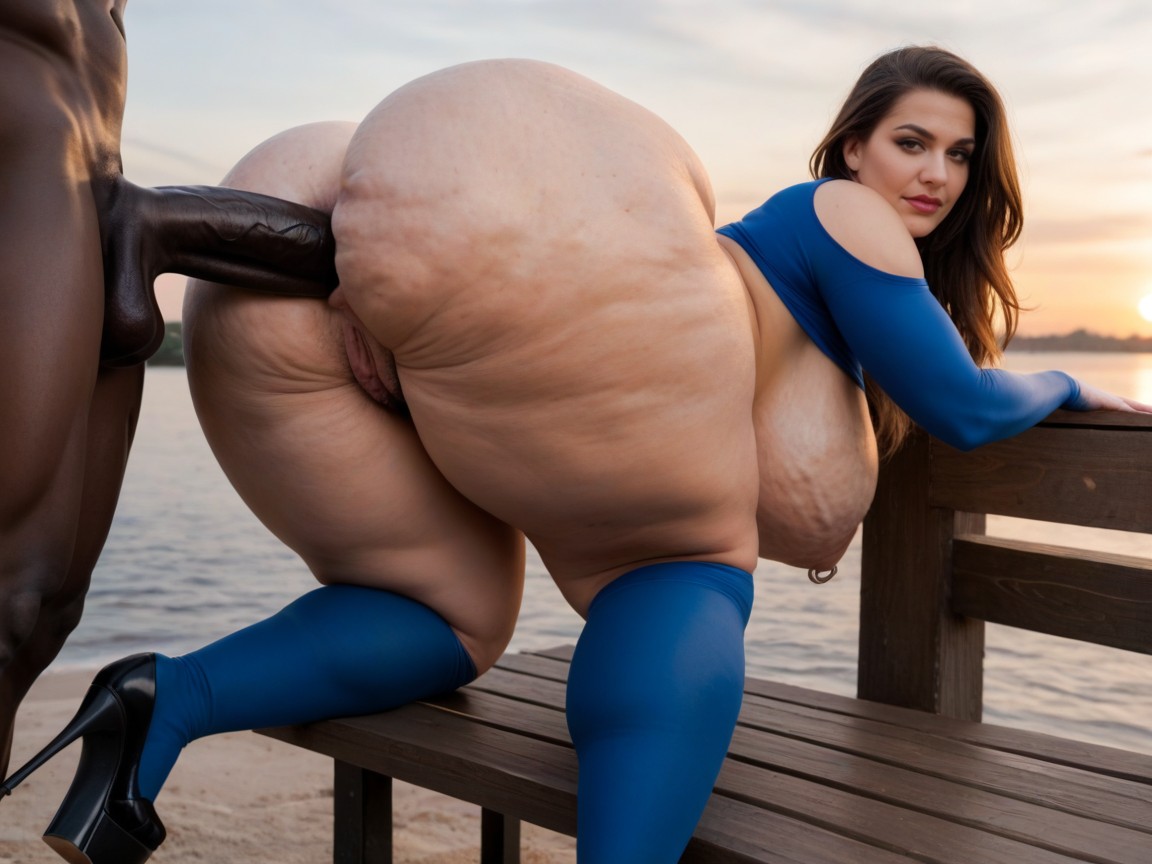 Wears A Customized Uniform, Veiny Breasts, Big Wide Hips AI Porn