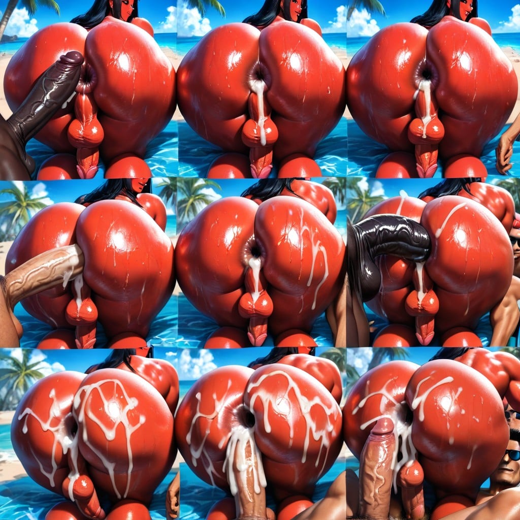 Horny Smile, Huge Chubby Ass, Naked AI Gay Porn