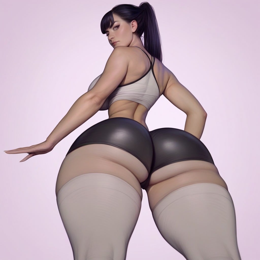 Realistic Style Photo, Big Firm Round Buttocks, Realistic Skin Texture AI Porn