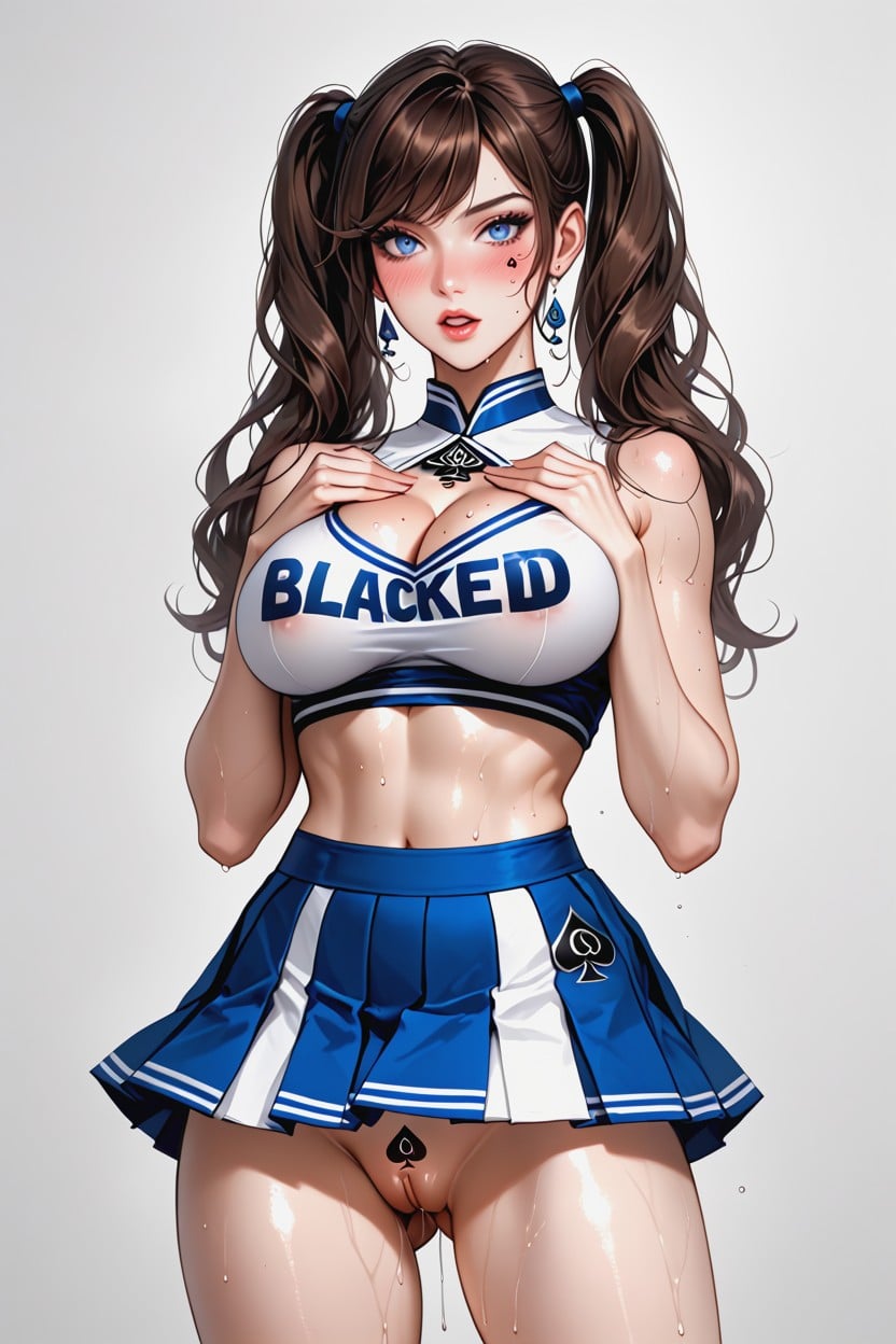 Preppy Queen Of Spades, Ultraskinny, Brunette AI Porn