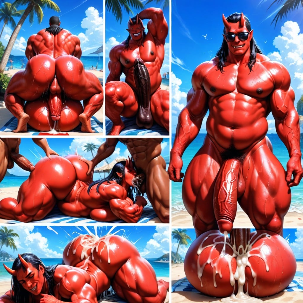 Photo Realistic, Horny Smile, Three Views AI Gay Porn
