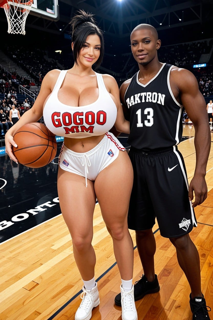 Massive Hyper Thick Thighs, Bangs, Erect Gigantic Pepperoni Nipples AI Porn