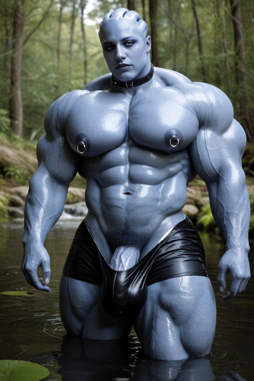 Veins Covering Whole Body, Wide Hips, Beautiful Face Shemale AI Porn