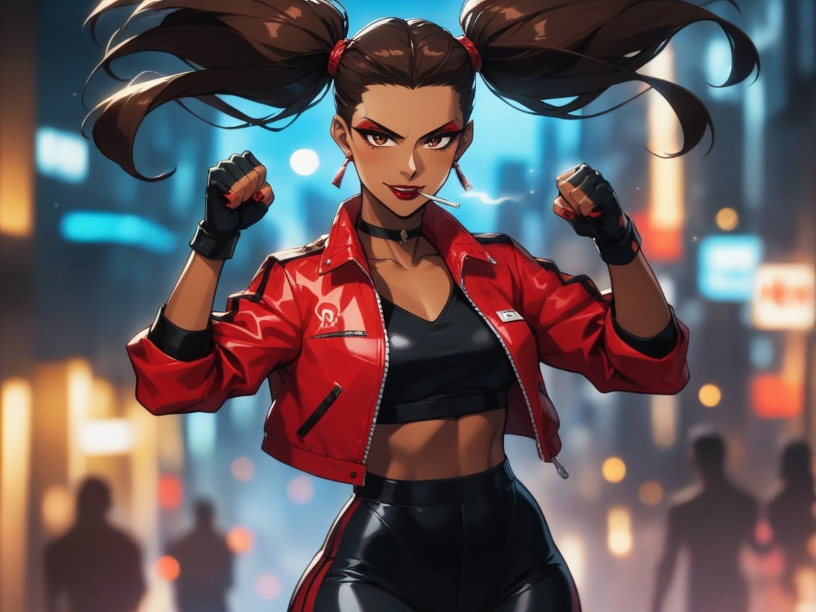 Wearing Red Leopard Print Modern Clothes, 18+, Rounded Ass Hentai AI Porn