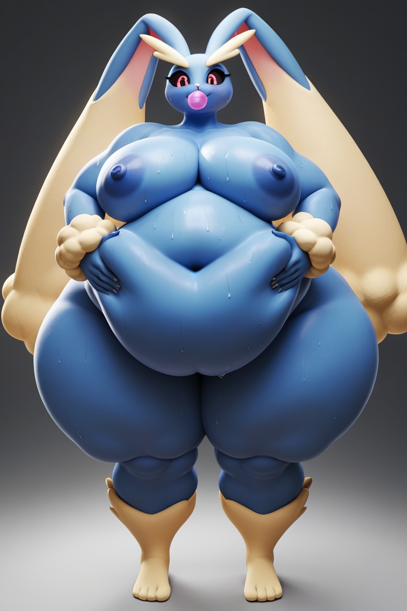Sweating, Lopunny, Fat Face Furry AI Porn