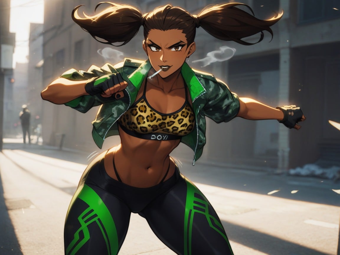 Dark Brown Skin, Dark Brown Lipstick, Steamy Breath Hentai AI Porn