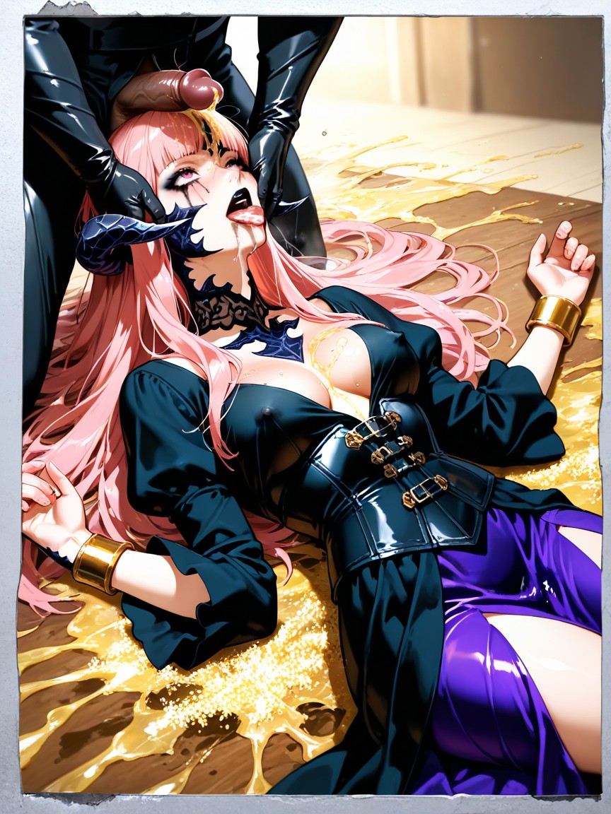 Ripped Dress, Man Take Her Hair On Him Hand, Man Piss On Her Hentai AI Porn