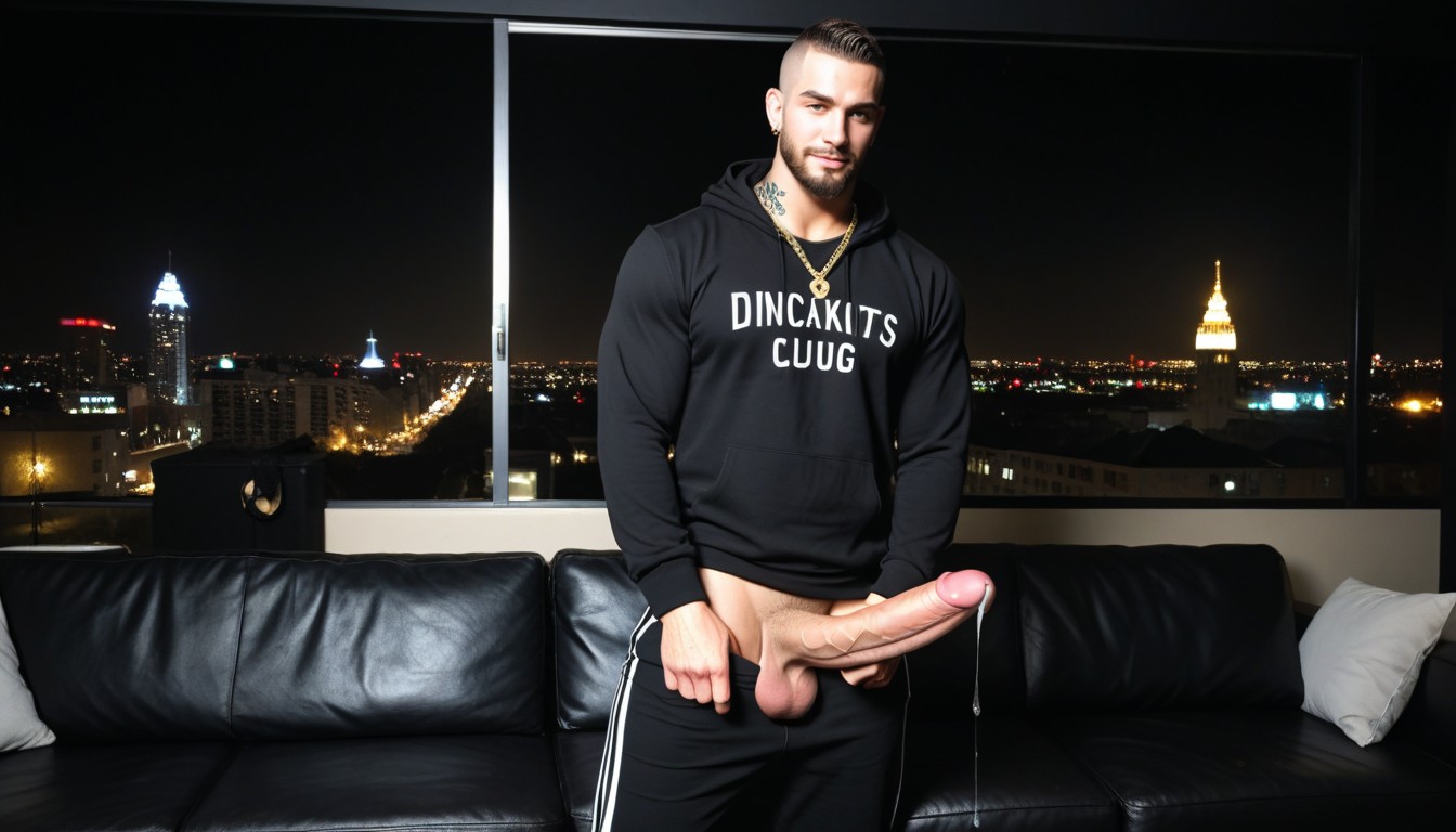 Pulling Down Sweatpants, Cosplay, Smirking AI Gay Porn