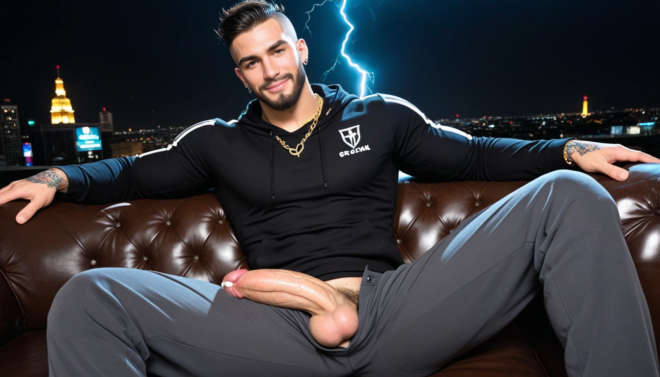 Muscular, Abs Visible, Huge Thick Vibrating Bbc Cock Looks Like Dildo AI Gay Porn