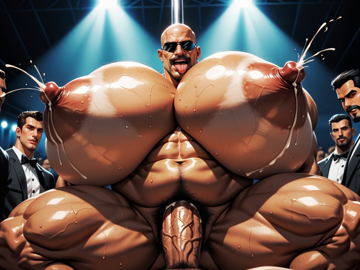 Sideburns, Gay Gangbang, Thick Thighs AI Porn