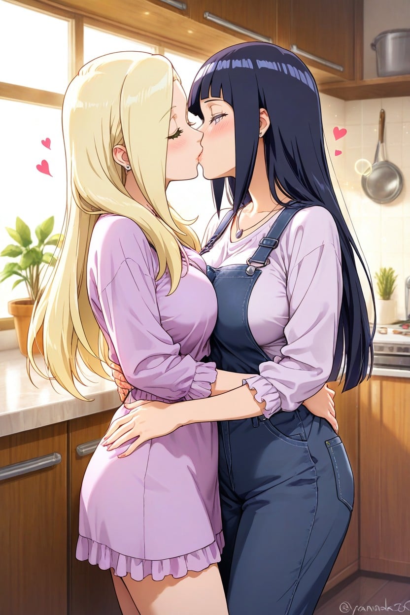 Hugging, Corazones De Amor, Hyuuga Hinata Hentai IA