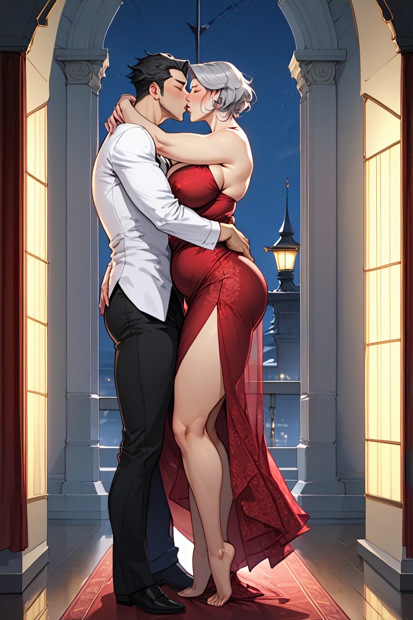 Rounded Large Breast, Moaning, Cudlling Hentai AI Porn