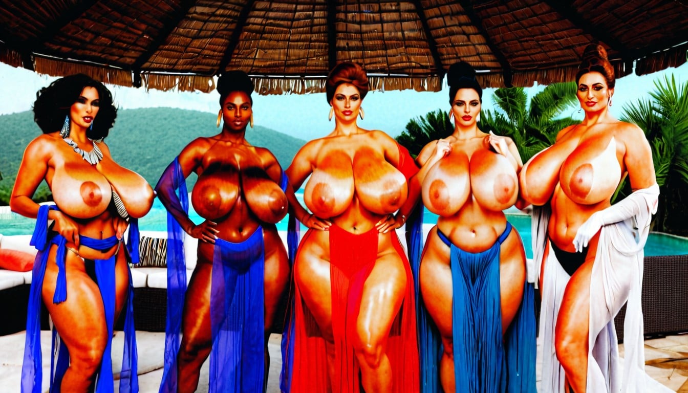 30+, Colossal Erect Nipples Visible, Giant Breasts AI Porn