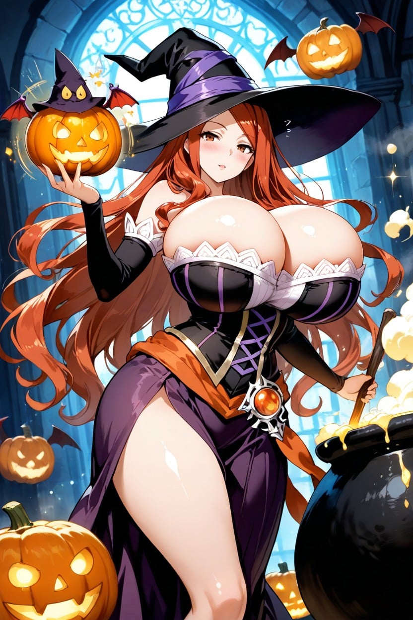 Ornate Shading, Blush, Bouncing Curves Breakbubbles Suddenly Erupt From Cauldron Hentai AI Porn