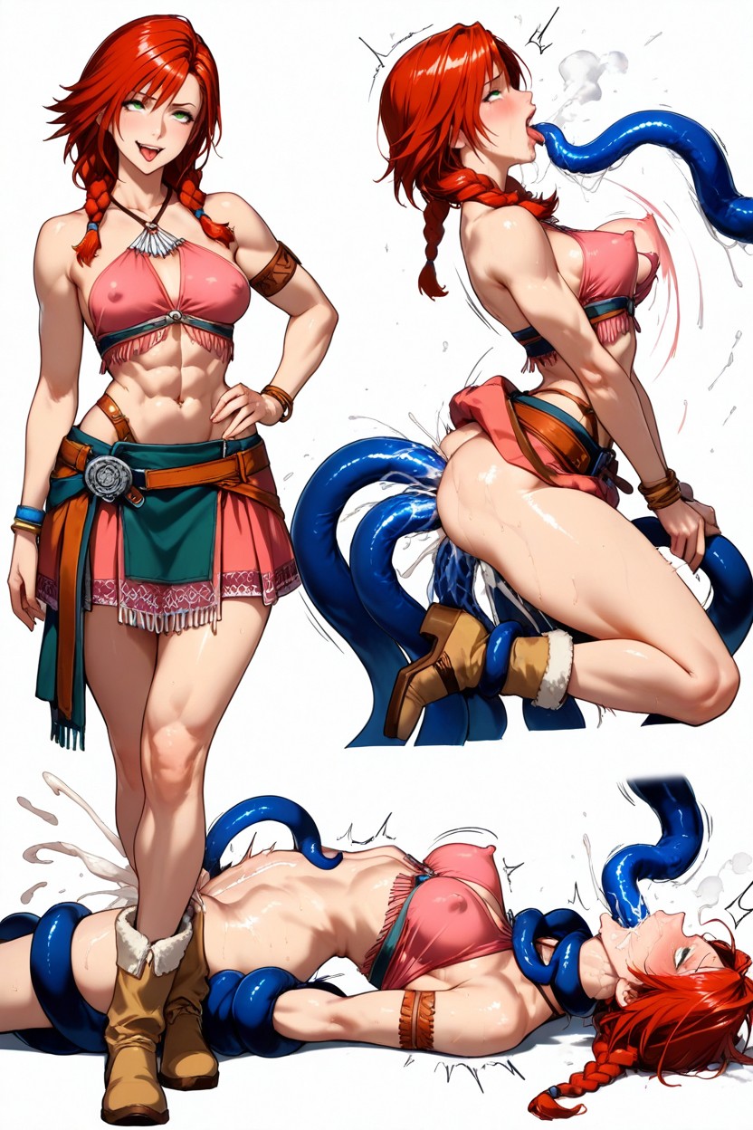 Tribal Fantasy Outfit, Detailed Skin, Penetrated In All Poses Hentai IA