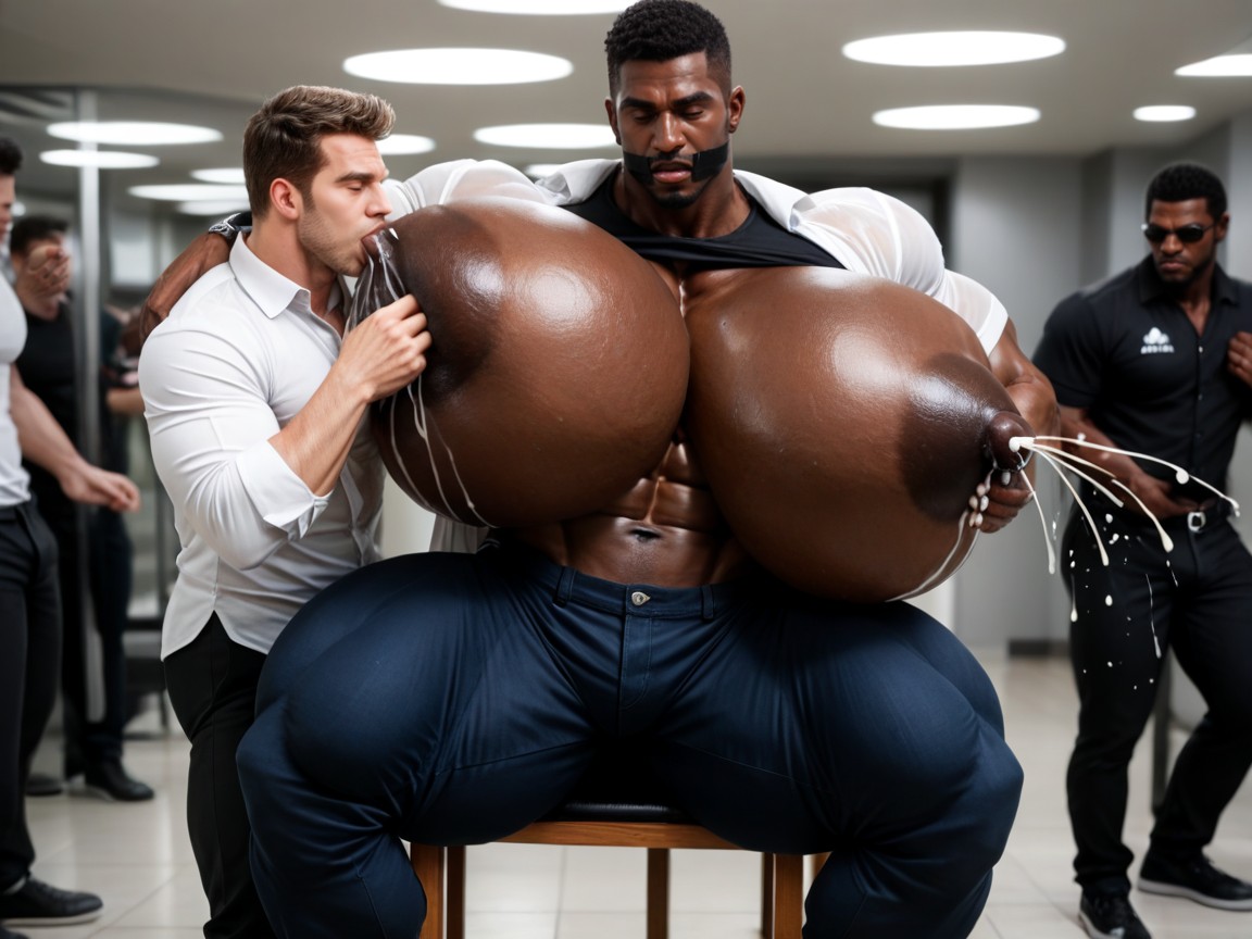 Extremely Large Ass, Massive Arms, Suck Suckle AI Gay Porn
