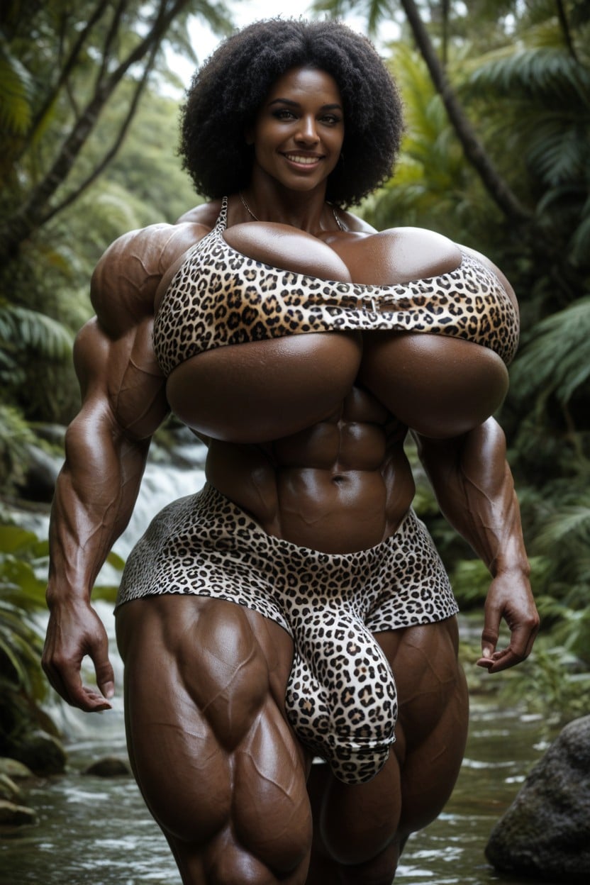 Gorgeous, Black Afro Hair, Gigantic Serratus Anterior Porno shemale IA