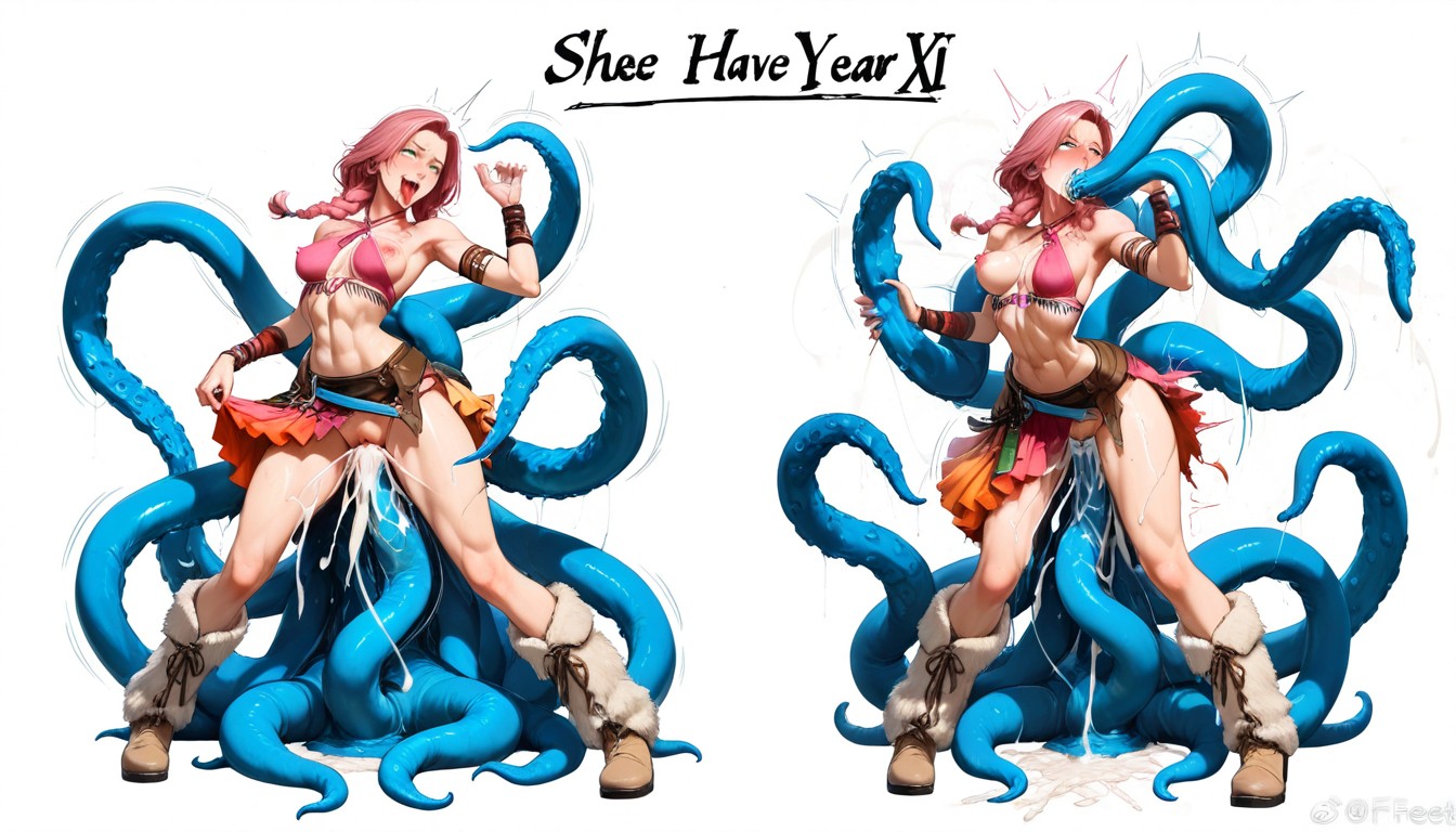 Small Ass, Deepthroat, Pink Redhair Hentai AI Porn