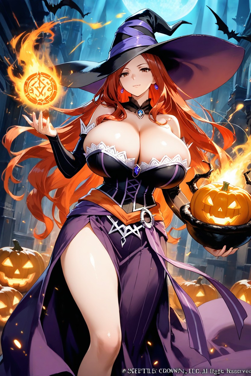 25+, Confident Seductive Expression Break Standing In Dramatic Ritual Circle, Crisp Depth Hentai AI Porn