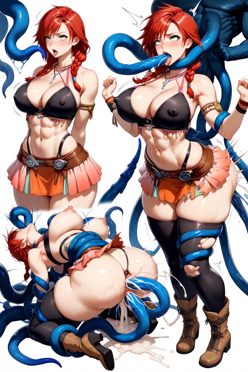 Ultraskinny, Fucked By Multiple Tentacles, Restrained Hentai AI Porn